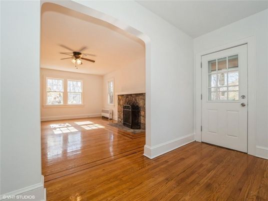Empty room, Fireplace, Interior, Wood Texture Flooring