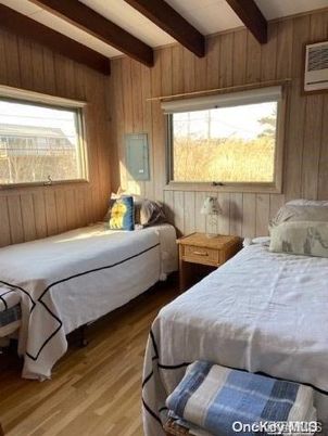 Bedroom, Interior, Wooden Beams, Wood Texture Flooring, Wooden Walls