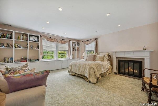 Bedroom, Fireplace, Interior, Recessed Lighting