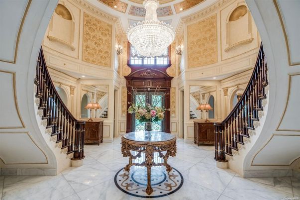 Chandelier, Interior, Marble, Recessed Lighting
