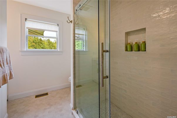 Bathroom, Glass Shower, Interior, Stone Walls