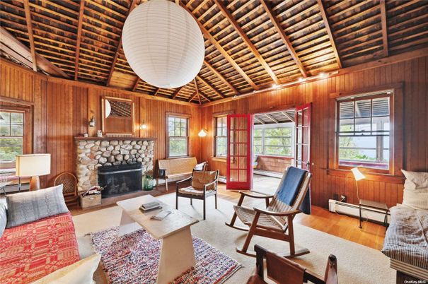 Fireplace, Interior, Living room, Wooden Beams, Wooden Ceilings, Wood Texture Flooring, Wooden Walls
