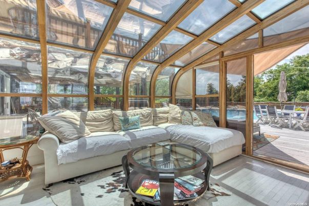 Glass Ceilings, Interior, Sun Room, Wood Texture Flooring