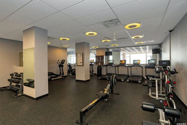 Fitness Equipment, Gym, Interior, Recessed Lighting