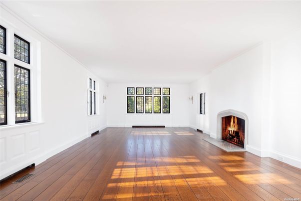 Empty room, Fireplace, Interior, Wood Texture Flooring