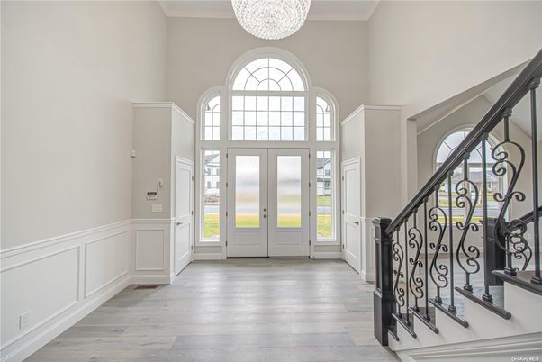 Chandelier, Interior, Wood Texture Flooring