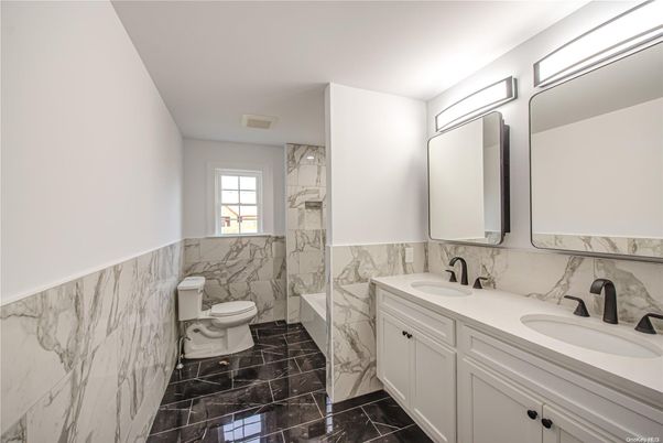 Bathroom, Dual Sink Vanities, Interior, Marble, Marble Walls