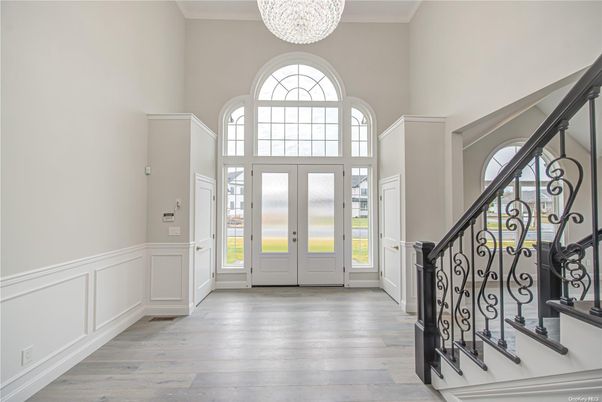 Chandelier, Interior, Wood Texture Flooring