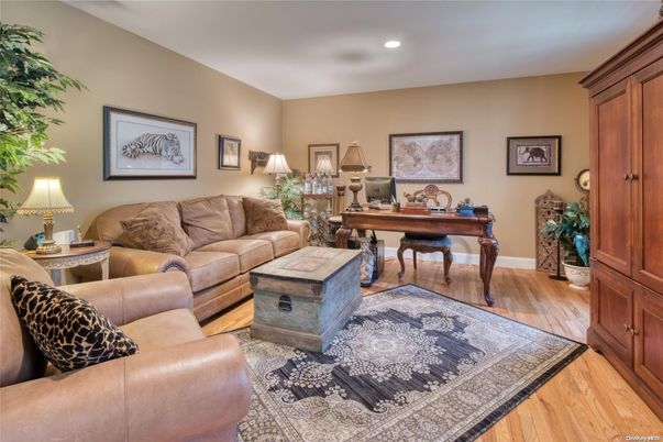 Home Office, Interior, Living room, Recessed Lighting, Wood Texture Flooring