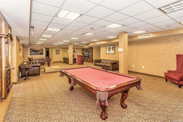 Billiard Table, Game Room, Interior, Recessed Lighting