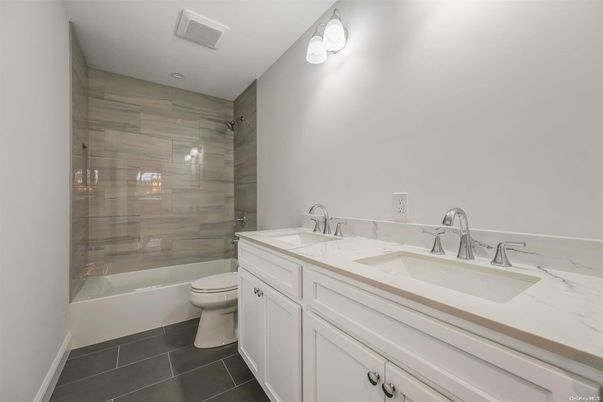 Bathroom, Dual Sink Vanities, Glass Shower, Interior