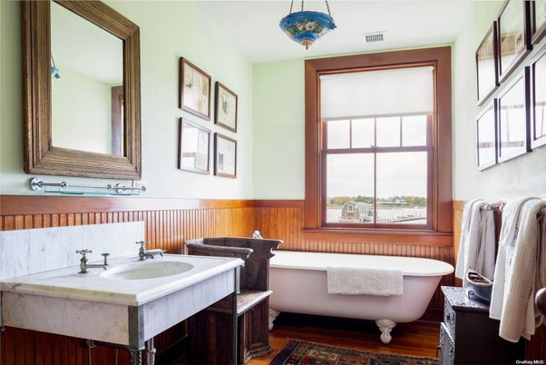 Bathroom, Free Standing Baths, Interior, Wood Texture Flooring