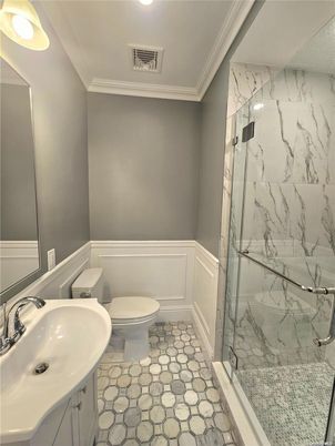 Bathroom, Glass Shower, Interior, Marble Walls