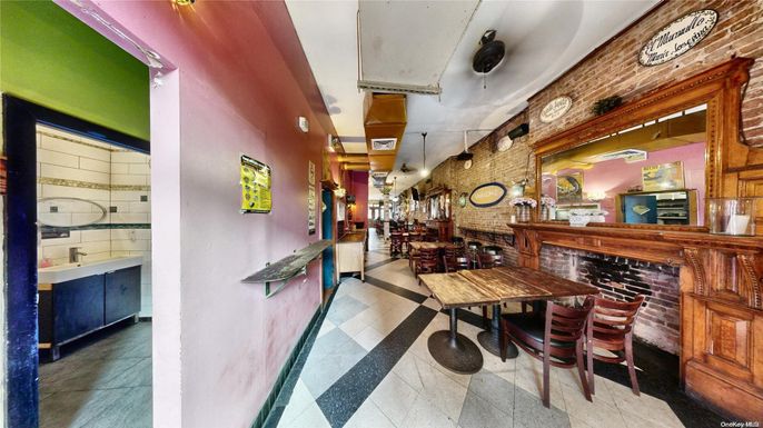 Dining room, Fireplace, Interior, Stone Walls