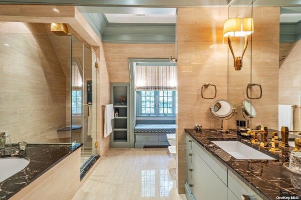 Bathroom, Dual Sink Vanities, Glass Shower, Interior