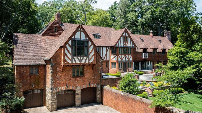 Attached, Exterior, Facade, Brick Facade, Tudor Revival