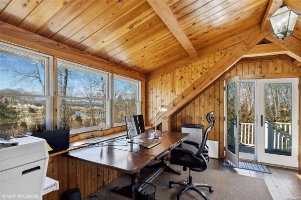 Home Office, Interior, Wooden Beams, Wooden Ceilings, Wood Texture Flooring, Wooden Walls