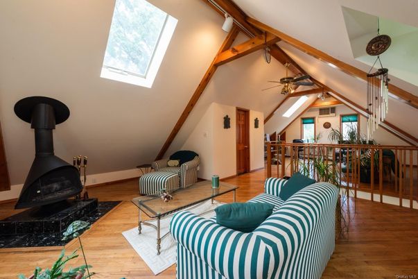 Fireplace, Interior, Living room, Wooden Beams, Wood Texture Flooring
