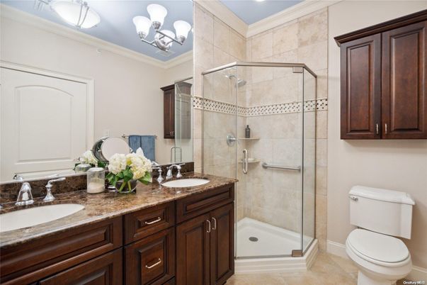 Bathroom, Dual Sink Vanities, Glass Shower, Interior