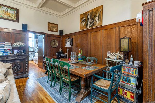 Dining room, Interior, Wood Texture Flooring