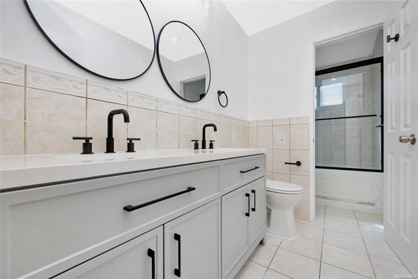 Bathroom, Dual Sink Vanities, Glass Shower, Interior