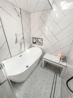 Bathroom, Free Standing Baths, Interior, Marble Walls