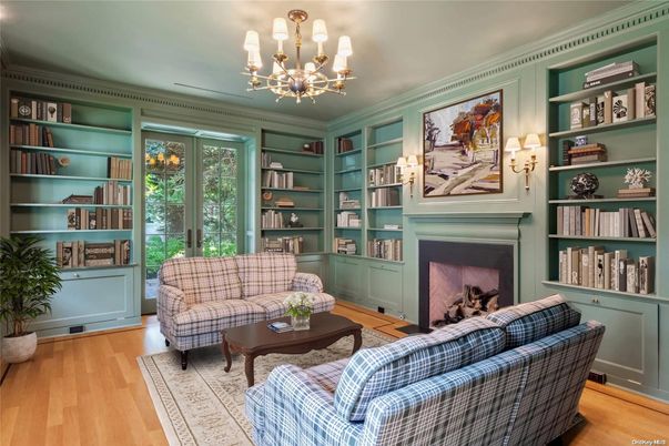 Chandelier, Fireplace, Interior, Living room, Wood Texture Flooring