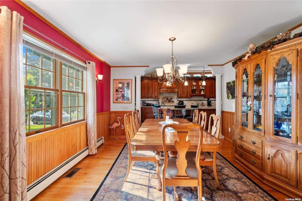 Chandelier, Dining room, Interior, Kitchen, Wood Texture Flooring