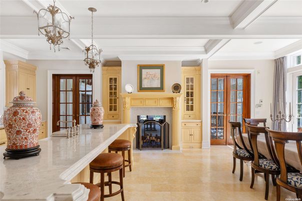 Chandelier, Fireplace, Interior, Pendant Lights