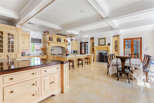 Fireplace, Interior, Kitchen, Pendant Lights, Recessed Lighting