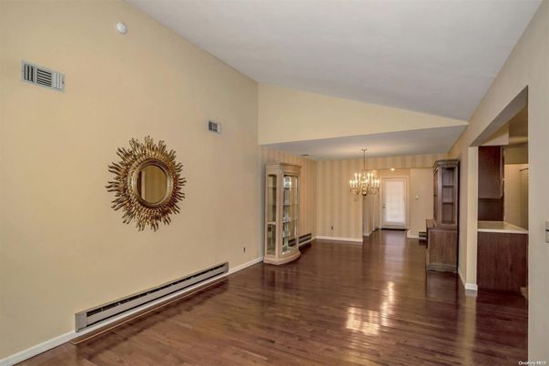 Chandelier, Empty room, Interior, Wood Texture Flooring