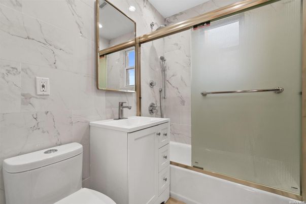 Bathroom, Glass Shower, Interior, Marble Walls