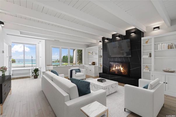 Fireplace, Interior, Living room, Water, Wood Texture Flooring