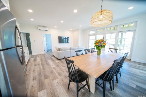 Dining room, Interior, Kitchen, Living room, Pendant Lights, Recessed Lighting, Wood Texture Flooring