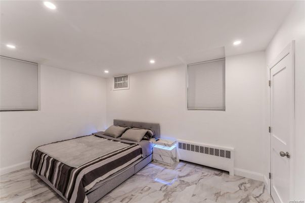 Bedroom, Interior, Marble, Recessed Lighting