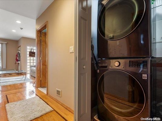 Interior, Recessed Lighting, Utility Closets, Washer, Wood Texture Flooring