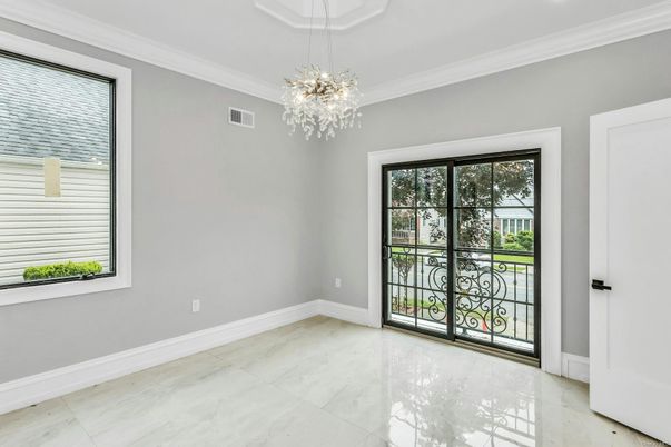 Chandelier, Empty room, Interior, Marble