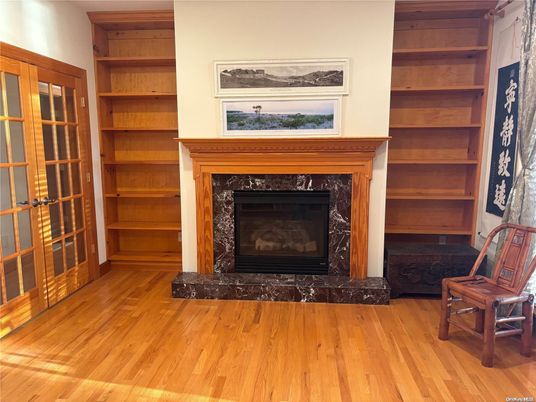 Fireplace, Interior, Wood Texture Flooring