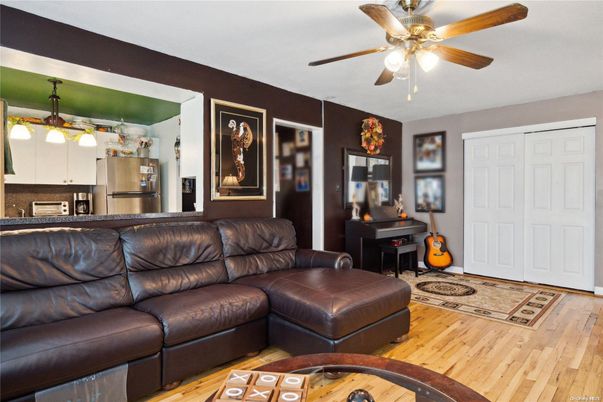 Interior, Kitchen, Living room, Stainless Steel Appliances, Wood Texture Flooring