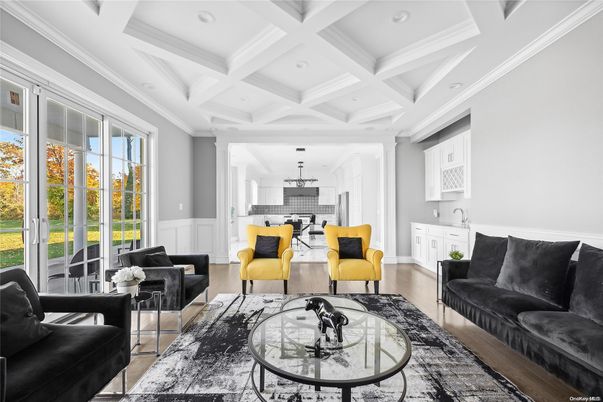 Interior, Kitchen, Living room, Pendant Lights, Recessed Lighting, Wood Texture Flooring