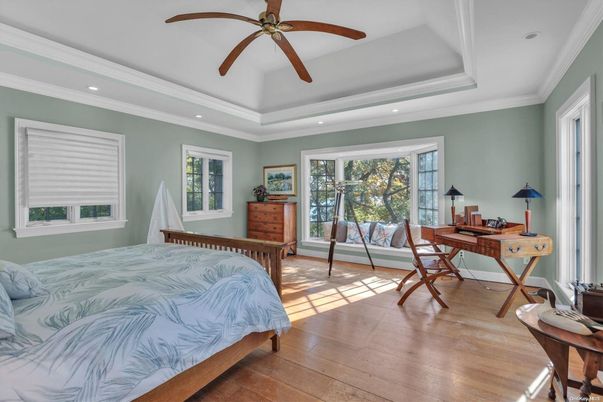 Bedroom, Home Office, Interior, Recessed Lighting, Wood Texture Flooring