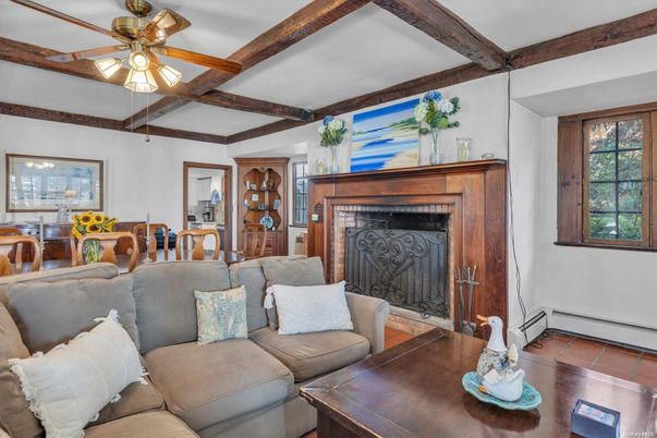 Fireplace, Interior, Living room, Wooden Beams
