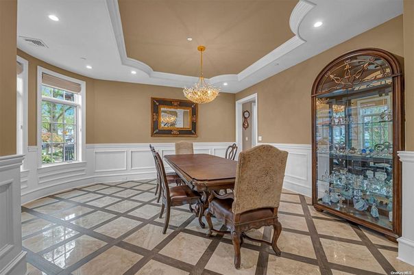 Chandelier, Dining room, Interior, Recessed Lighting
