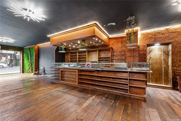 Interior, Recessed Lighting, Stone Walls, Wood Texture Flooring