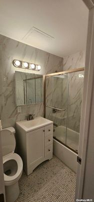 Bathroom, Glass Shower, Interior, Marble Walls