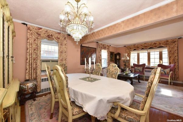 Chandelier, Dining room, Interior, Wood Texture Flooring