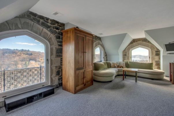 Fireplace, Interior, Living room, Stone Walls