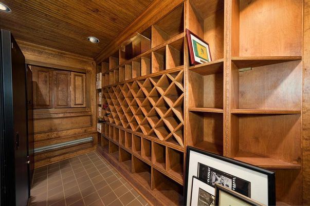 Interior, Recessed Lighting, Wine Storage, Wooden Ceilings, Wooden Walls