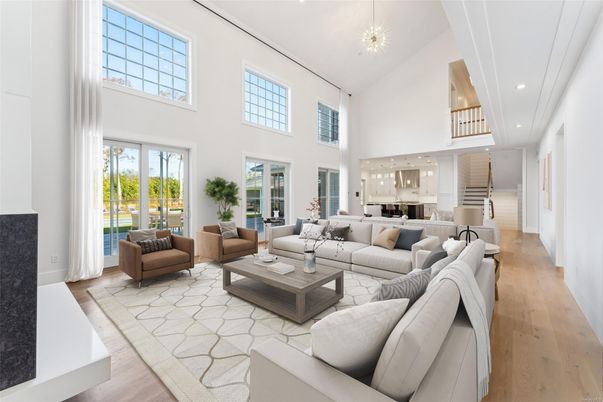 Interior, Kitchen, Living room, Pendant Lights, Recessed Lighting, Stainless Steel Appliances, Wood Texture Flooring