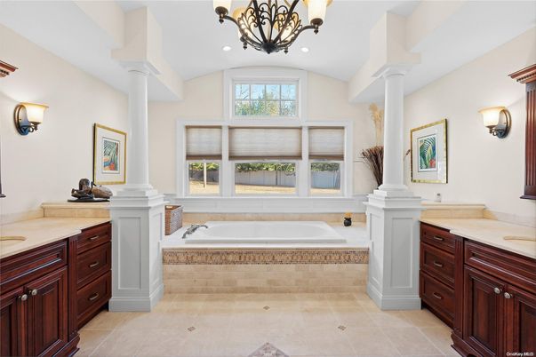 Bathroom, Chandelier, Interior, Recessed Lighting